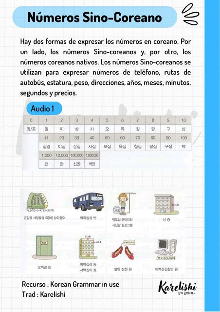 Números En coreano