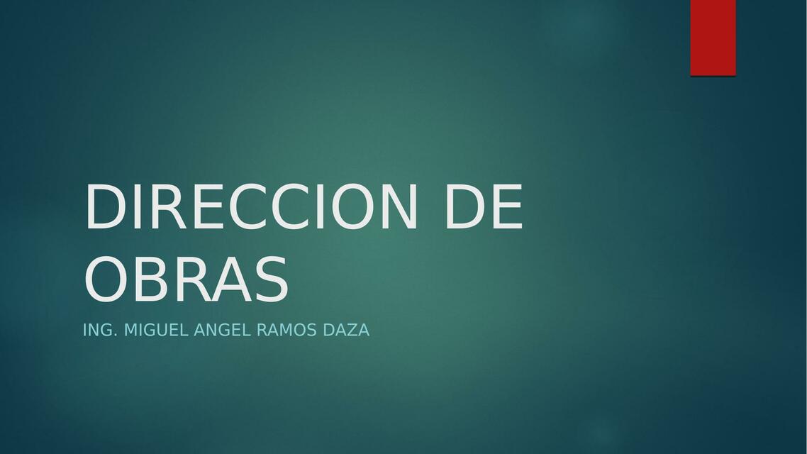 Dirección de Obras 