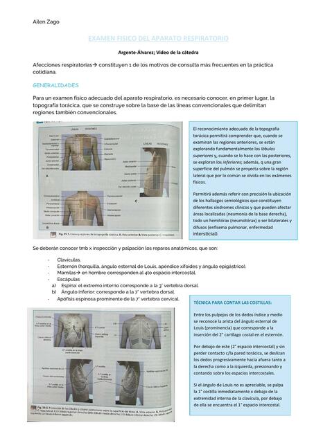 Examen Físico del Aparato Respiratorio