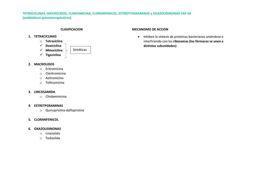 Capítulo 44 - Tetraciclinas, macrólidos, clindamicina, cloranfenicol ...