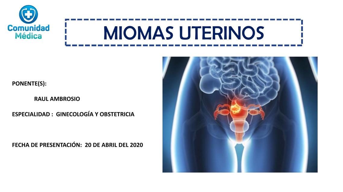 MIOMATOSIS UTERINA