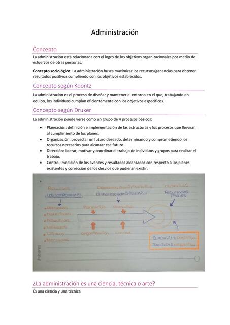 Administración - conceptos y escuelas de la administración