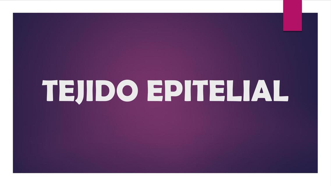 TEJIDO EPITELIAL