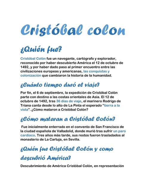 Cristóbal Colon