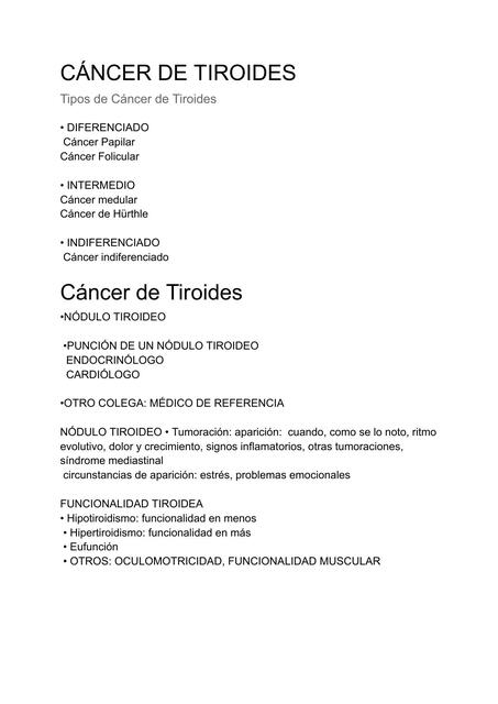 Cáncer de Tiroides 