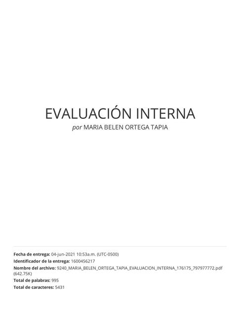 Evaluación interna 