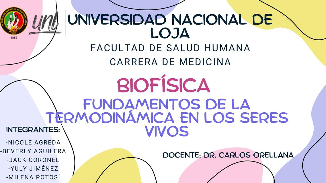 BIOFÍSICA FUNDAMENTOS DE LA TERMODINÁMICA EN LOS SERES VIVOS