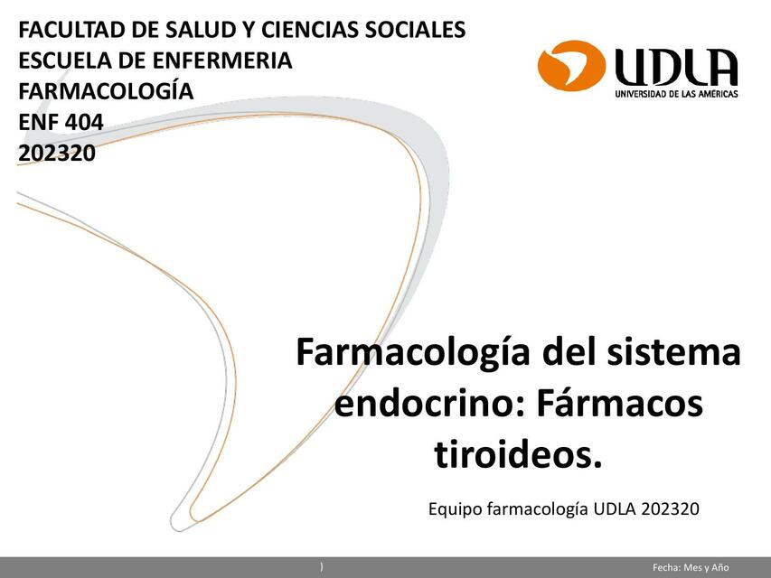 Farmacología del sistema endocrino: fármacos tiroideos