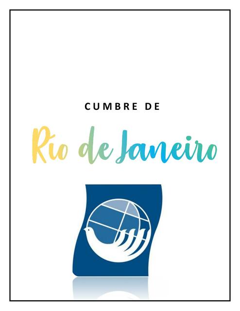 Cumbre de Río de Janeiro Estudios Sociales