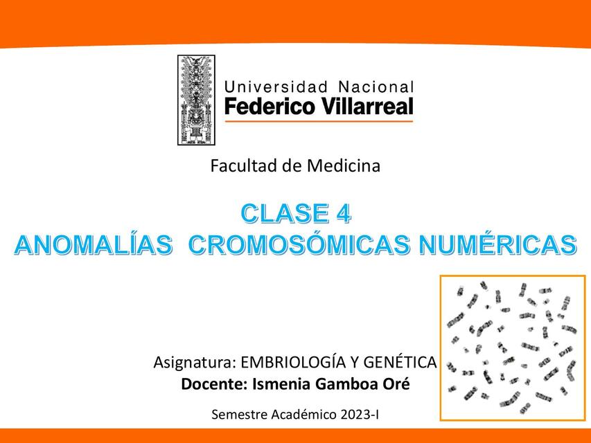 Anomalías cromosómicas numéricas  