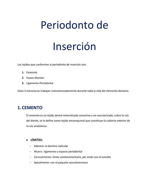 Periodonto de inserción 