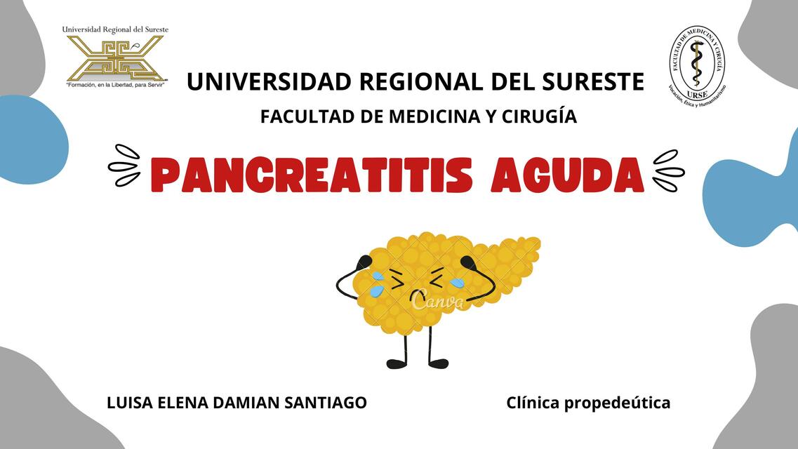 Pancreatitis CLINICA PROPEDEÚTICA