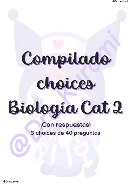 Compilado choices biología cat 2 