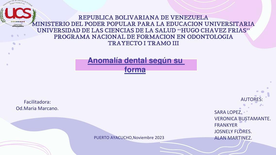 anomalia dental según su forma