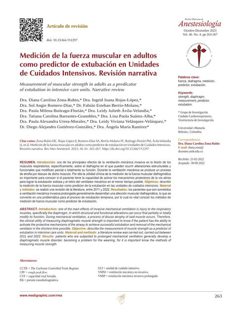 Medición de la fuerza muscular  