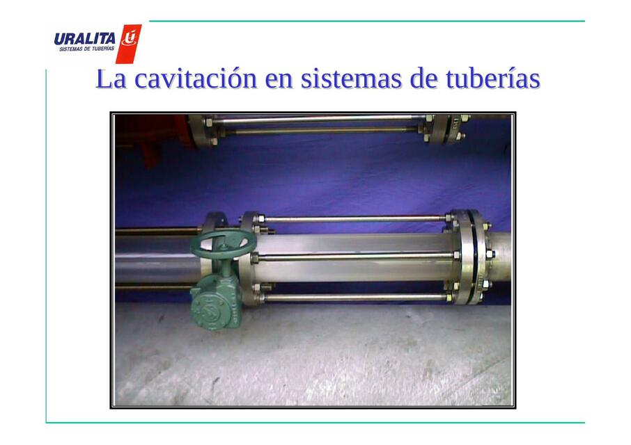 Cavitación en sistemas de tuberías 