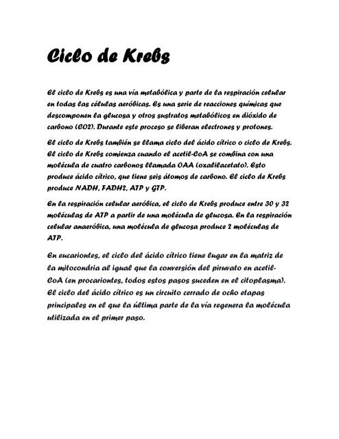 Ciclo de Krebs