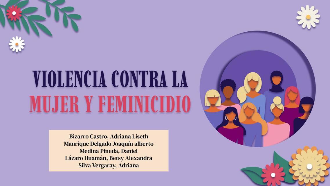 Violencia contra la mujer y feminicidio 