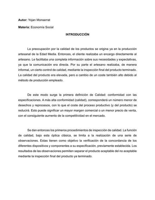 Informe - Calidad