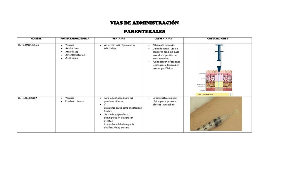 Vías de administración