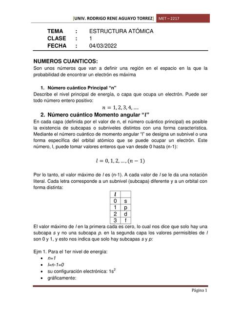 Estructura atómica