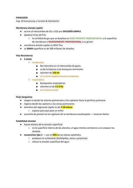 Fisiología de la Ventilación