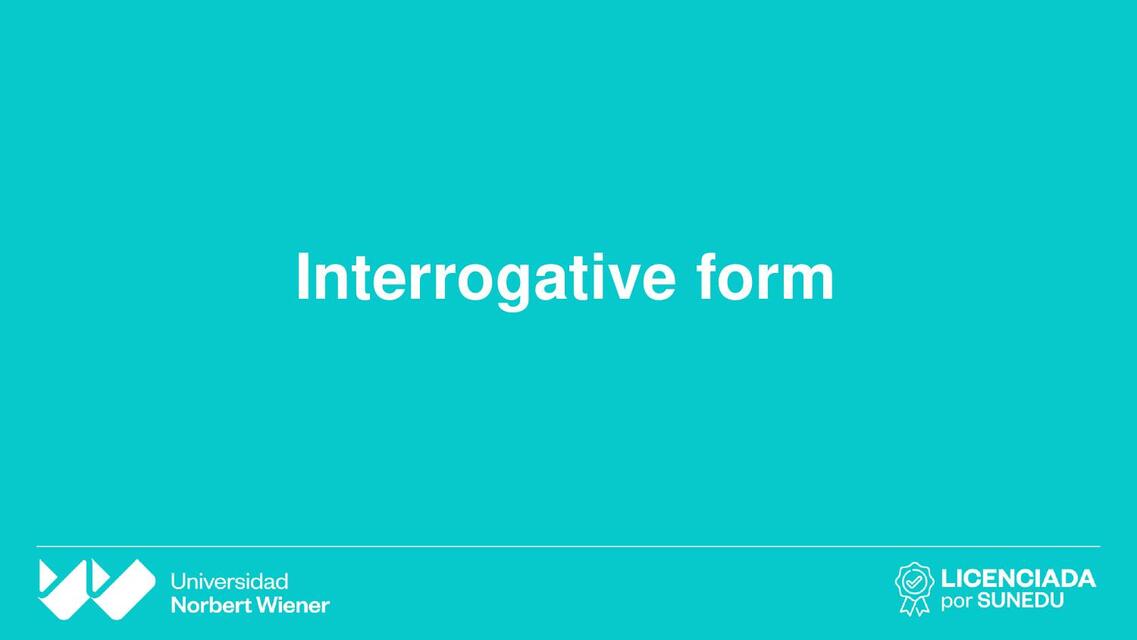 Interrogative form | Erica AF | uDocz