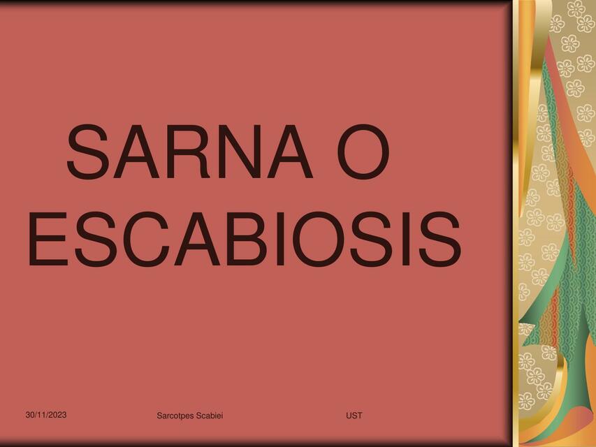 Sarna o escabiosis