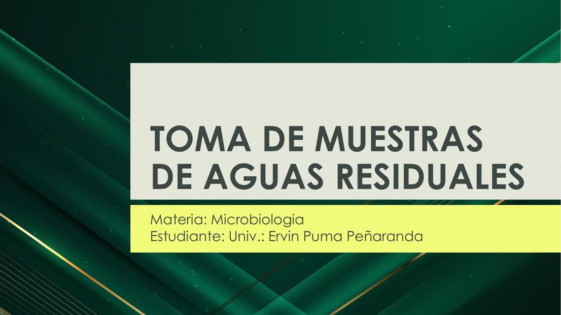 Toma de muestras de aguas residuales 