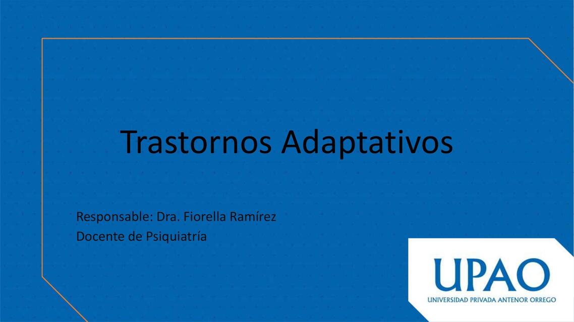 Trastornos adaptativos 