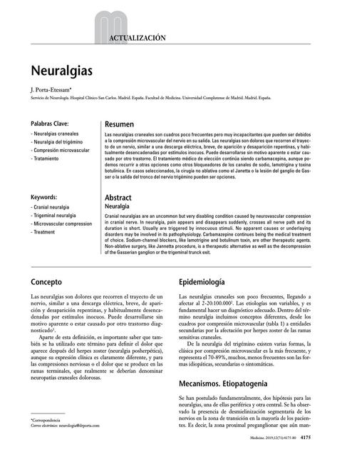 Neuralgias