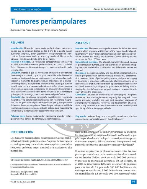 Tumores periampulares