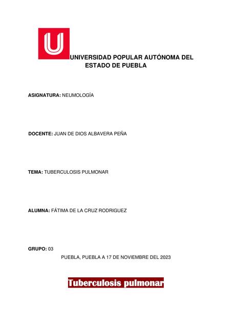 Tuberculosis pulmonar 