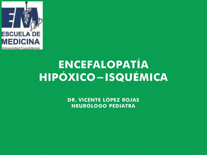 Encefalopatía hipóxico-isquémica 