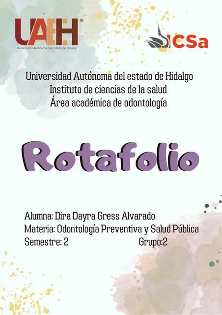 Rotafolio Odontología Preventiva