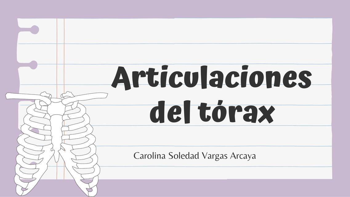 Articulación del Tórax