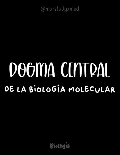 Dogma central de la biología molecular