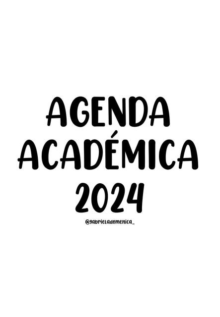 Agenda académica 2024 