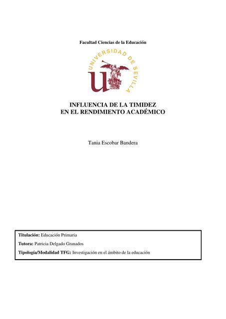 Influencia de la Timidez en el Rendimiento Académico 