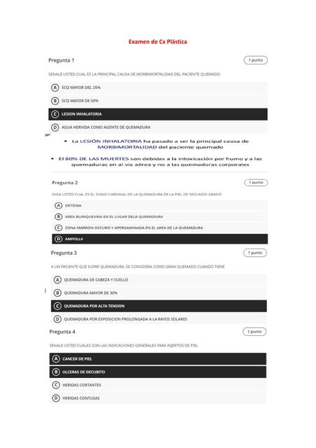 Examen de Cx Plástica