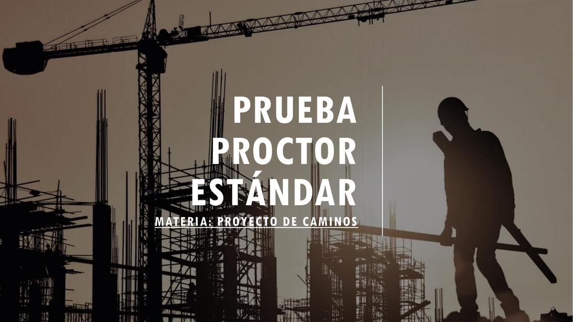 Prueba proctor estándar  