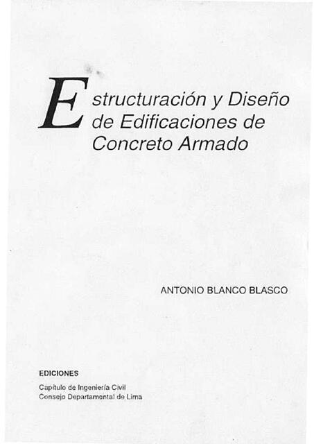 Estructuración Y Diseño de edificaciones de concreto armado  