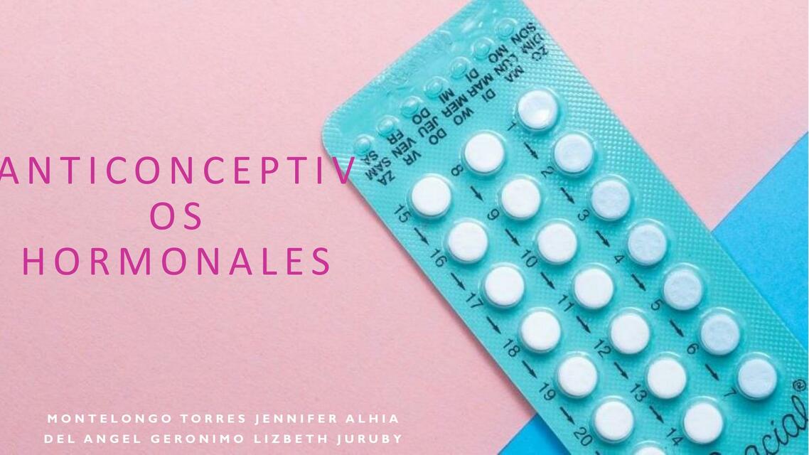 Métodos anticonceptivos hormonales