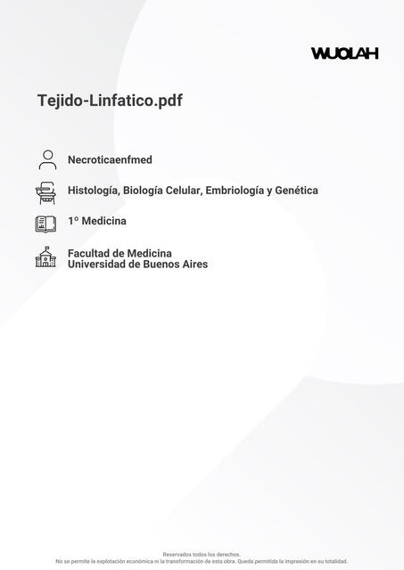 Tejido Linfático 