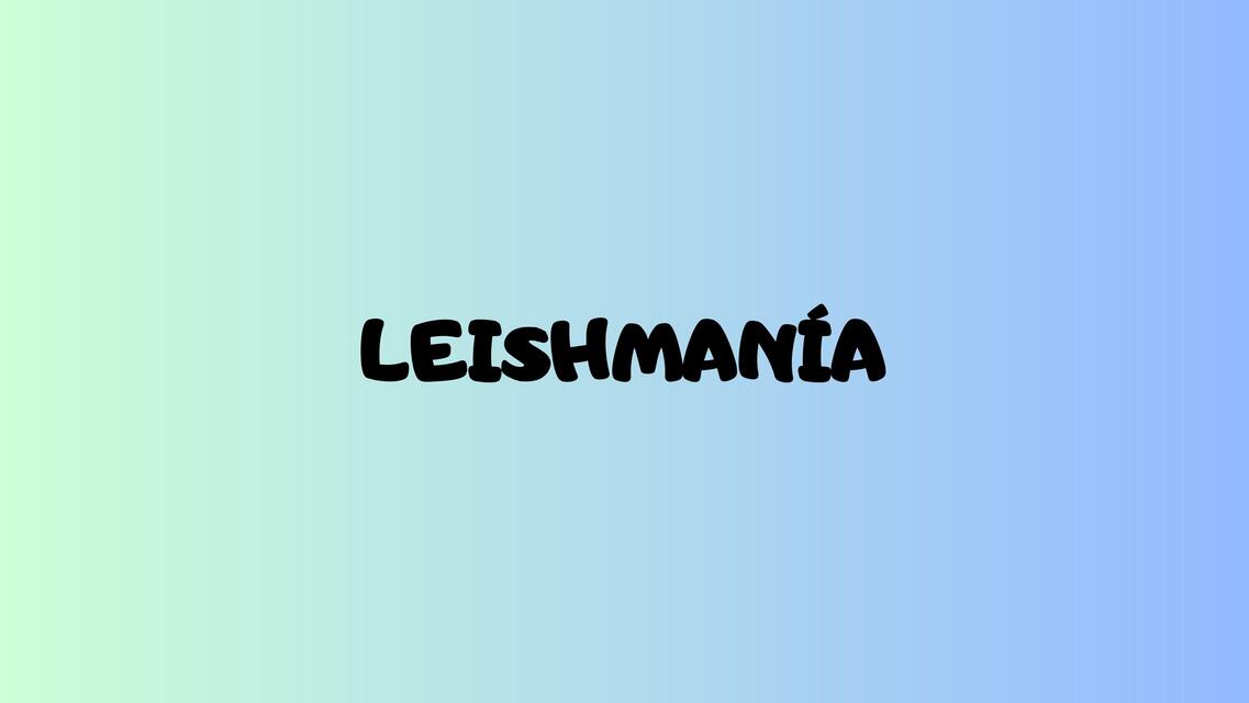 Leishmanía 