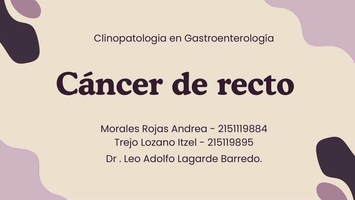 Cáncer de recto