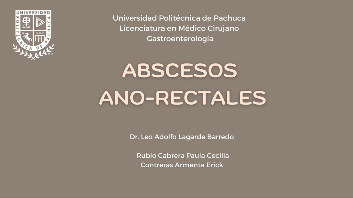 Absesos ano-rectales