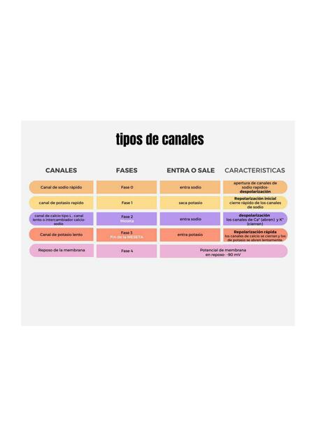 Tipos de canales 