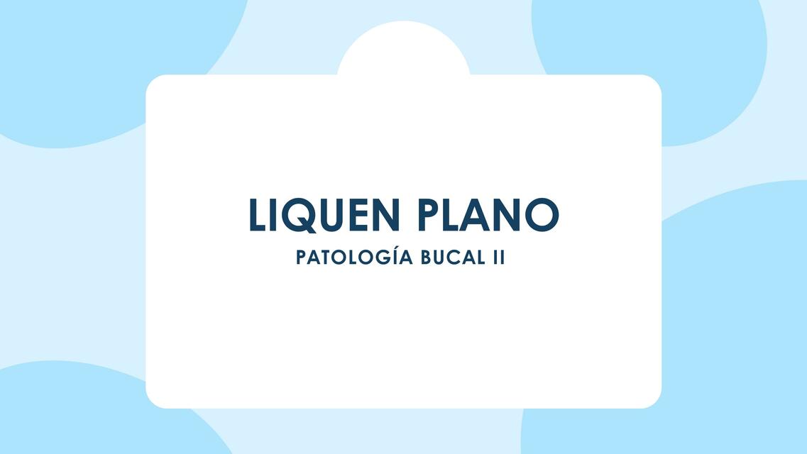 Liquen plano patología 