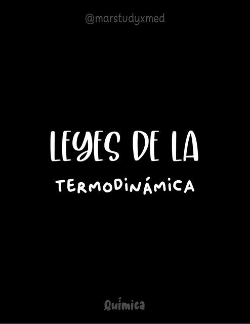 Leyes de la termodinámica